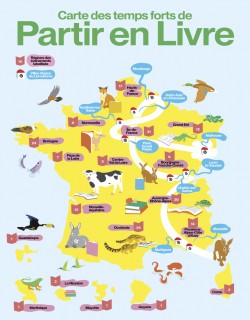 Carte des temps forts Partir en Livre 2025