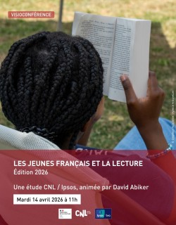 Visuel invitation au webinaire "Les jeunes français et la lecture"