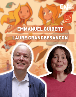 Visuel de Laure Grandbesançon et Emmanuel Guibert parrain et marraine de Partir en Livre