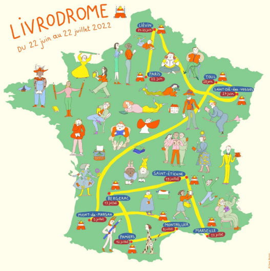 Carte des livrodromes