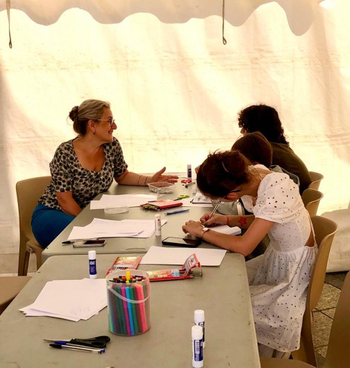 Atelier « Carnet de kiff » avec Hélène Vignal, à Mont de Marsan © CNL