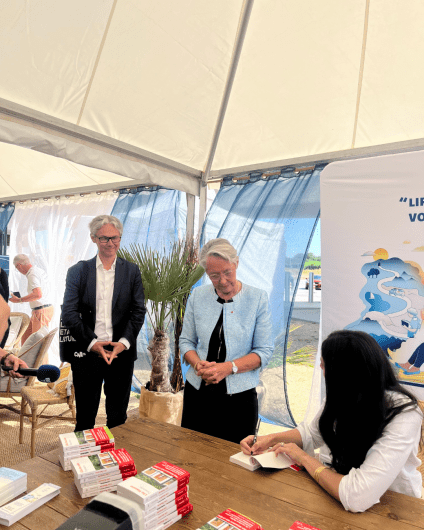 Pascal Perrault, Elisabeth Borne et Lilia Hassaine