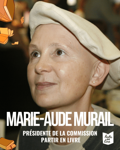 Portrait de Marie-Aude Murail, présidente de la commission Partir en Livre