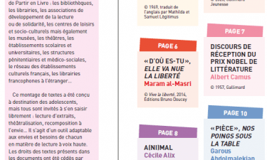  Montage de textes adolescents Partir en Livre 2023 - La liberté