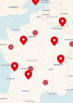 Carte des librairies LiR 