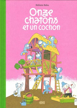 Onze chatons et un cochon