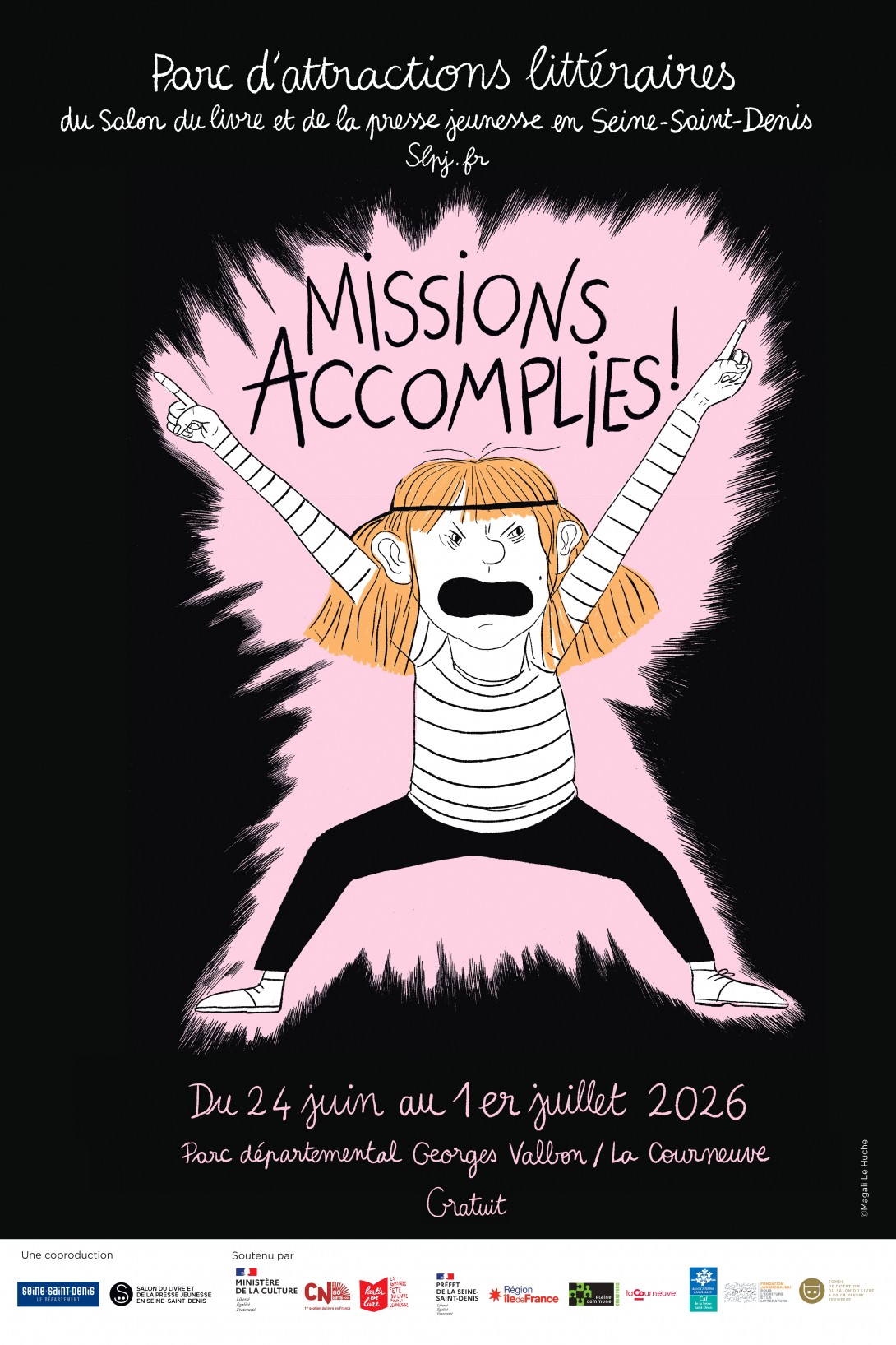 Affiche du parc d'attractions littéraires du SLPJ 