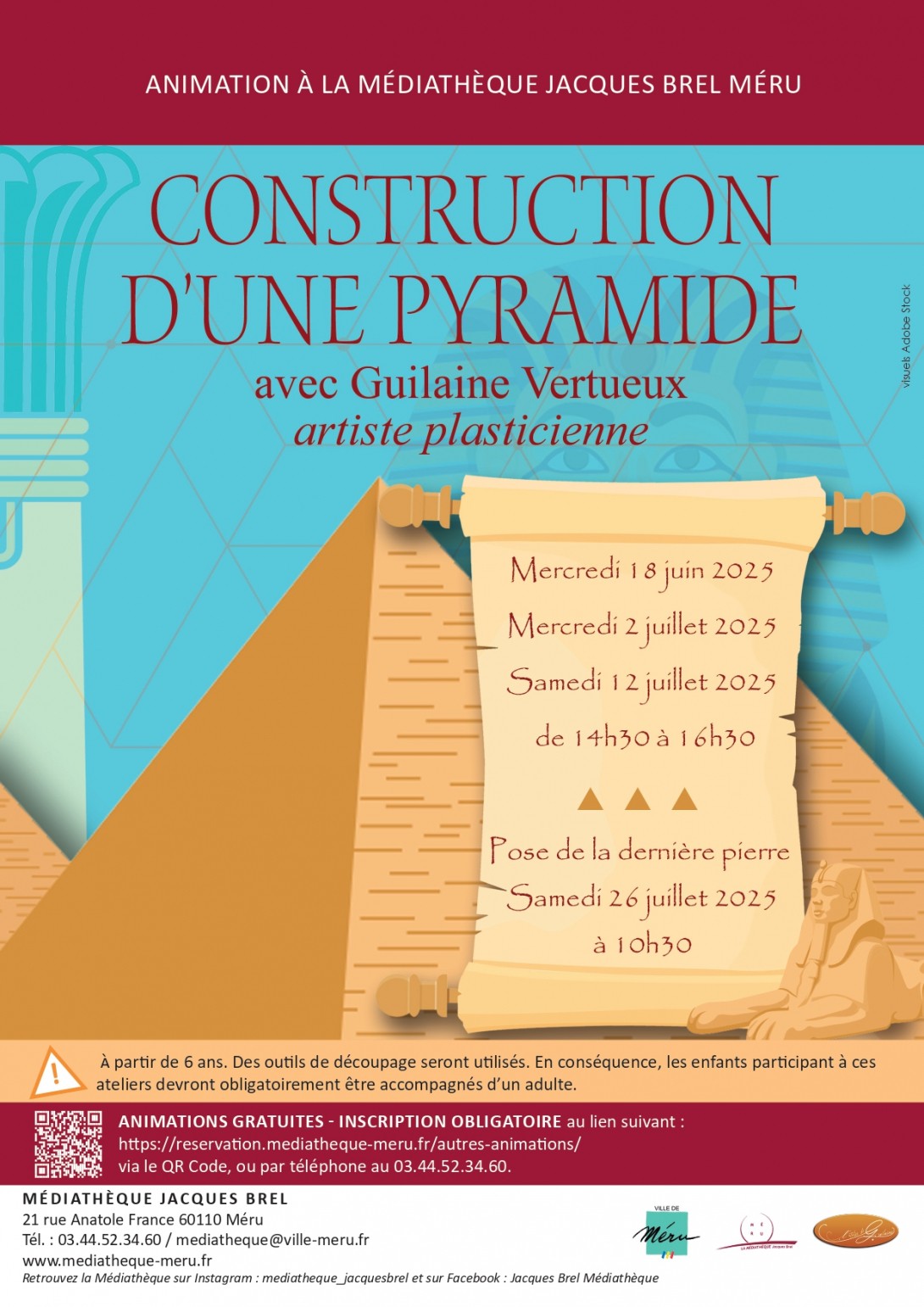 Ateliers construction de pyramide | Partir en Livre